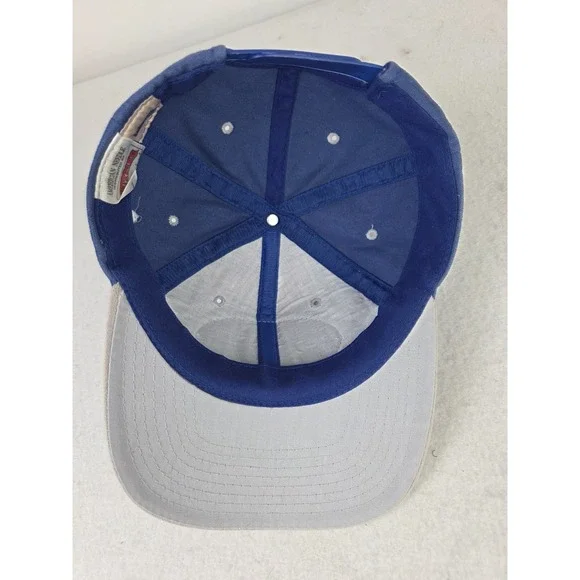 Vintage Dallas Cowboys Nutmeg Snapback‎ Hat Blue Silver Patch Cap